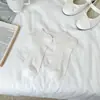 Calcetines de Malla Calados de Color Sólido con Borde Fruncido para Mujer, Calcetines Cortos sin Costuras, Estilo Ins de Moda, Calcetines de Verano Delgados tipo Ballet Holgados