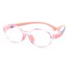 Gafas pequeñas para niños de dos colores con luz anti-azul, material de silicona, montura para gafas de miopía para niños y niñas 91021