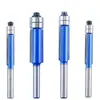 Cabezal de fresadora de doble rodamiento Cortador de fresado para carpintería Cortador de fresado de doble rodamiento para desbarbar Juego de fresadora Cuchilla recta Cuchilla con rodamiento