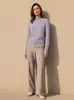 Heying Otoño/Invierno 2026 Camiseta Básica Engrosada de Cachemir Suéter de Lana de Punto de Cuello Medio Alto Suéter de Cachemir para Mujer