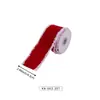 Cinta de lino sintético en stock para decoraciones navideñas, cinta navideña impresa a medida con purpurina, transfronterizo a medida