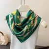 Bufanda Chal Cuadrado de Imitación Seda con Estampado de Cadena de Moda Bufanda para Cuello Bufanda para la Cabeza Bufanda de Seda Bufanda para Mujer