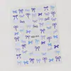 Pegatinas para Uñas Puntos Mini Lazos Cintas Color Dopamina Puntos de Polca Pajarita Calcomanías para Uñas Pegatinas Decorativas