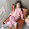 Conjunto de Dos Piezas para Niña con Sombrero de Encaje y Puntos de Colores, Estilo Primavera y Otoño, Moda Coreana, Sudaderas Elegantes para Niña