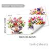 Uma variedade de cachos de flores românticas flor inteligente borboleta adesivos de parede sala de estar quarto fundo adesivos decorativos autoadesivo atacado