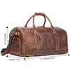 Marent Bolsa de viagem masculina de couro genuíno Advanced Sense Bolsa de viagem portátil de grande capacidade Crazy Horse Bolsa de bagagem retrô de couro para homens