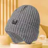 Gorro de tricô espesso com forro de fleece para homens e mulheres, chapéu de lã quente e à prova de vento para o inverno, adequado para cabeças grandes, chapéu para clima frio para ciclismo ao ar livre, chapéu de idoso