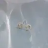 Aretes de Cerámica, Aretes de Circonia Adhesiva, Estilo Ins de Alta Gama, No Deformables, No Descolorables, Para Orejas Perforadas