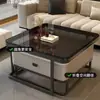 Mesa de centro de losa de roca, diseño moderno y minimalista para salas de estar, adecuada para apartamentos pequeños, nuevo modelo 2026, mesa de centro cuadrada de vidrio, tamaño para apartamentos pequeños