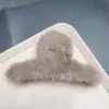 Presilha de Cabelo Fofa Extra Grande para Mulheres, Outono e Inverno, Presilha Tiburón de Pelo Sintético de Visão Alta para a Parte de Trás da Cabeça
