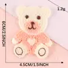 Etiqueta Bordada Oso Lindo Pegatina Bordada Accesorios para Diario Manualidades Parche Adhesivo de Tela Accesorios de Broche Accesorios para el Cabello