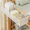 Cesta colgante de almacenamiento para mesita de noche de dormitorio, estante colgante sin taladro, organizador de snacks y artículos varios para la mesita de noche de estudiante universitario
