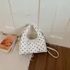 Bolsa de Mão Doce com Bolinhas Estilo Coreano 2026 Nova Coleção de Verão Bolsa de Ombro/Axila com Laço, Bolsa Quadrada Pequena de Moda de Nicho