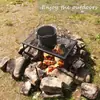 Mesa Plegable para Exteriores Mesa Plegable para Fogata Barbacoa Estufa de Cocina para Camping de Alta Resistencia Parrilla Portátil para Barbacoa de Camping al Aire Libre