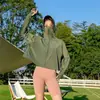 2025 Novo Tecido de Seda de Gelo Gola Alta Proteção Solar Roupas Verão Femininas Tops Respiráveis Slim Top Fino Anti-UV Roupas de Proteção Solar