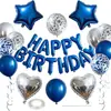 Nuevo Set de Pancarta de Letras con Globos de Feliz Cumpleaños Globos de Papel de Aluminio Suministros de Decoración de Cumpleaños Venta al por Mayor Transfronteriza