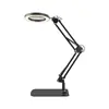 Lámpara de lectura y estudio protectora para los ojos LED de brazo largo para escritorio para inspección de soldadura y trabajos de reparación con lupa plegable, certificada CE