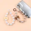 Cadena de Cuentas de Colores con Lazo Cadena para Funda de Teléfono Móvil DIY Cadena de Cuentas Degradadas Corazón de Melocotón Cadena para Teléfono Móvil Tono Vibrante Cadena para Teléfono Móvil
