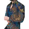 Camisa juvenil de manga larga para hombre, nueva camisa floral con estampado digital 3D para hombre, comercio exterior transfronterizo
