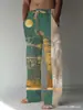 Pantalones de AliExpress de Venta Caliente Transfronterizos Sueltos Casuales Comercio Exterior Europeo y Americano Rectos Impresión 3D Cintura Alta Pierna Ancha
