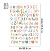 Pegatinas de letras en inglés de 0.5 pulgadas, tamaño pequeño, para decorar tarjetas de felicitación, materiales de scrapbooking y pegatinas de letras para álbumes de recortes