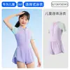 Traje de baño 361 Kidsren para Niñas de una Pieza tipo Boxer 26 Estilo Nuevo para Piscina Traje de Baño Profesional de Entrenamiento para Estudiantes de Secundaria Niñas