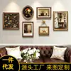 Pintura colgante francesa, pintura decorativa vintage americana, pintura de pared para fondo de sofá de sala de estar, pintura de nicho de estilo antiguo medio, pintura combinada para restaurante