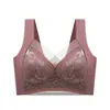 Chal de Encaje Transfronterizo Talla Grande Sin Marcas Seda de Hielo Push-up Transpirable Delgado Sujetador Espalda Hermosa Pecho Grande Pequeño Fijo Ropa Interior