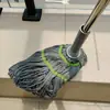 Mopa de Doble Uso Seco y Húmedo Manos Libres, Mopa Autoescurrible, Mopa Tradicional Grande para el Hogar, Mopa de Algodón, Mopa Absorbente