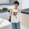 Ropa para niños 100% algodón puro camiseta de manga larga estilo otoño ropa para niño pequeño top casual de otoño para niños super estiloso