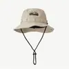 Sombrero de pescador de ala ancha estilo japonés para mujer verano algodón y lino fino plegable cubierta facial protección solar cara sombrero de cuenca pequeño