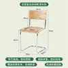 Silla de comedor de diseño silla de comedor para el hogar silla de madera curvada respaldo simple moderno retro silla de arco de metal negro