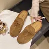 Mocasín de Suela Blanda con Hebilla, Moda Retro 2026, Deslizables, Estilo Old Money, Zapatillas Mocasín de Punta Cerrada para Mujer