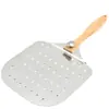 Pala para pizza Pala para pizza de aluminio Combinación Machete para pizza Mango de madera Pala para pizza de aluminio Pala para hornear Herramienta de transferencia de pizza