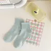 Calcetines Tobilleros para Mujer de Primavera y Verano, Color Sólido, Estilo Japonés, Algodón, Absorbentes del Sudor, Calcetines Deportivos Frescos para Mujer