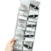 Presilha de Cabelo Acetato Preto e Branco com Strass e Pedras Coloridas Estilo Coreano Luxo Leve Presilha para Franja de Menina Doce Presilha Lateral Penteadeira