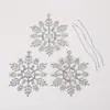 Colgantes y accesorios decorativos para escenas de bodas y fiestas navideñas de copo de nieve transfronterizos, decoraciones navideñas de copo de nieve con purpurina dorada y plateada