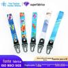 Fabricante Logo Personalizado Poliéster Transferência Térmica Cordão para Celular Alça Curta Chaveiro Lanyard para Celular Fone de Ouvido Alça Curta para Pulso