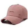Moda Nova Primavera e Outono Estilo Americano Bordado Desgastado Top Macio Boné de Beisebol Unissex Versátil Lavado Boné de Proteção Solar