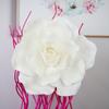 Flor artificial nueva rosa plana de PE decoración de espacio colgante boda fiesta escena diseño modelado Rosa