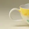 Taza de té de cerámica pintada a mano con asa, especialmente diseñada para mujeres, Taza Maestra, Juego de té Kung Fu, Taza individual