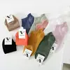 Calcetines Tobilleros de Rayas Verticales para Mujer de 168 Agujas Personalizados para Primavera, Verano y Otoño, Calcetines Invisibles de Algodón de Color Sólido para Mujer de Zhuji