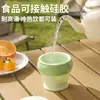 Vaso para enjuague bucal plegable, vaso de agua plegable portátil, vaso plegable de viaje 3 en 1 de grado alimenticio, vaso plegable para cepillo de dientes