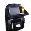 Bolsa de armazenamento dobrável para mesa de jantar de couro de carro, bolso multifuncional para assento traseiro de carro, bolso para encosto Oxford