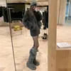 Falda Corta de Lana Gris para Mujer, Nuevo Estilo Otoño e Invierno 2025, de Cintura Alta, Ajustada, Bodycon, Falda de Corte A para Figuras Menudas