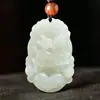 Colgante Zodiaco de Jade Blanco Afgano para Hombres y Mujeres Colgante de Jade Cadena para Suéter Venta Regalo Fabricante Mayorista