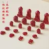 Cuentas Sueltas de Cinabrio Rojo de Alto Contenido Natural Materiales Hechos a Mano para DIY con Cuentas para el Año del Caballo Mineral Original Oro Púrpura Arena Imperial Pequeños Accesorios