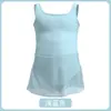 Novas Roupas de Dança Infantis Roupas de Prática de Ballet Femininas Collant de Ginástica com Alça Única Vestido Meia-manga Roupa