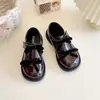 Zapatos de Princesa para Niñas 2026 Nuevo Primavera Zapatos Pequeños de Cuero para Niños Suela Suave Zapatos para Niños Grandes Estilo Británico Mocasines Zapatos Individuales