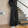 Diseño Estilo Old Money Americano Pantalones Casuales para Hombre Primavera y Otoño Parcheado Guadaña Pierna Ancha Pantalones Marca de Tendencia Sueltos Largos